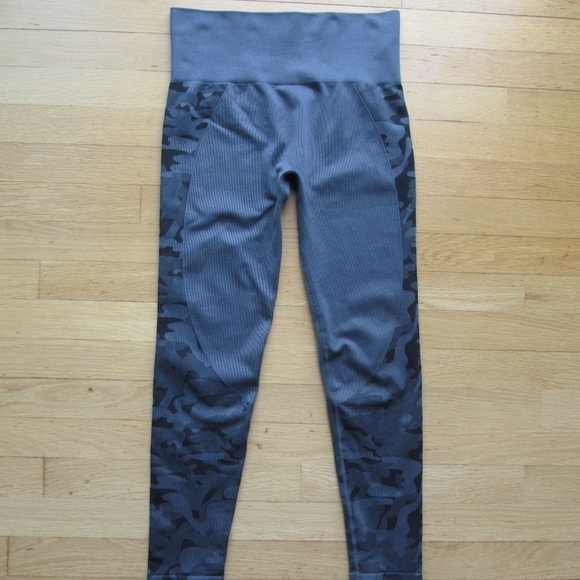 Zyia Camo Seamless Leggings Gray Women's Size M - Picture 2 of 10